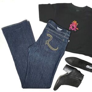 Rock and Republic Jeans Kasandra Bootcut Dark Blue Denim 32